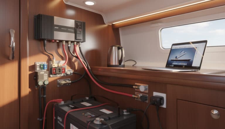 découvrez notre convertisseur 12v/220v pour bateau, idéal pour alimenter vos appareils domestiques à bord en toute simplicité. rendement optimal et sécurité garanties pour vos trajets en mer.