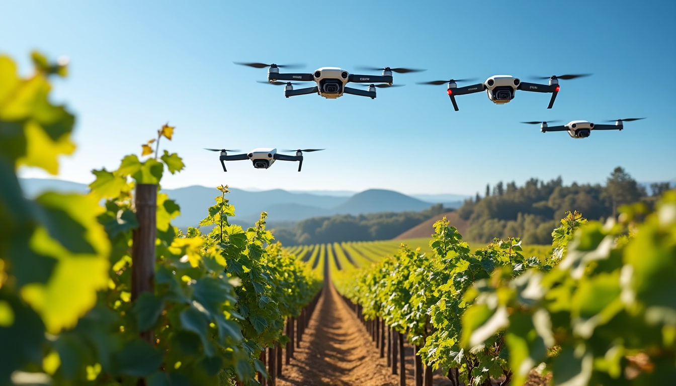 découvrez comment les drones agricoles équipés de capteurs multispectraux permettent d'analyser à distance le stress hydrique des cultures viticoles grâce aux technologies avancées de l'agri-tech.